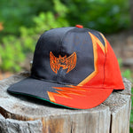 Black/ orange strap back lid