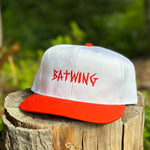 Red and white ball cap